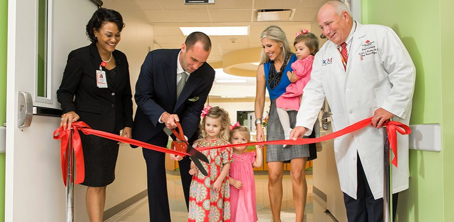 NFL Quarterback Matt Schaub and his GR8 Hope Foundation  cut ribbon on expanded emergency center at Texas Children’s Hospital West Campus